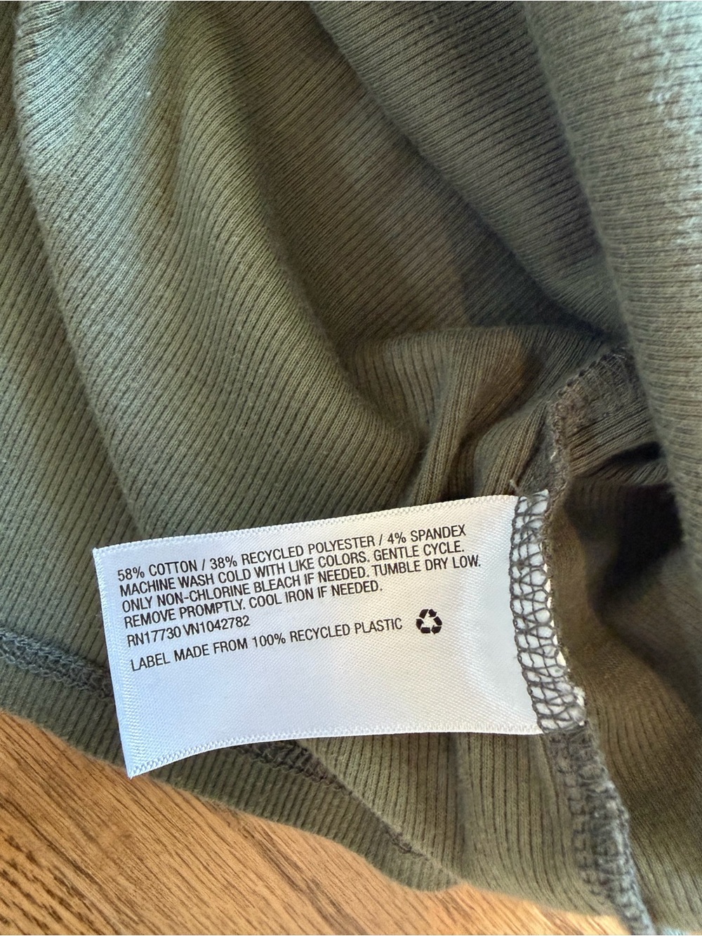 Wild Fable Olive Ribbed Tank Top - Picture 3 of 4